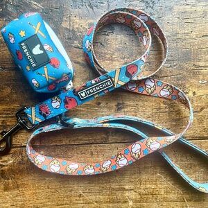 Frenchie Bulldog - Harness, Leash, Poop Bag - Set of THREE - Baseballs